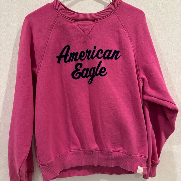 American Eagle Outfitters Vibrant Pink Crew Neck Sweater - Picture 3 of 5